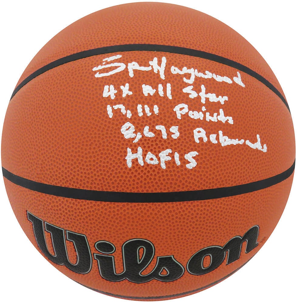 Spencer Haywood Signed Wilson NBA Basketball with Inscriptions SS COA (1 of 1)