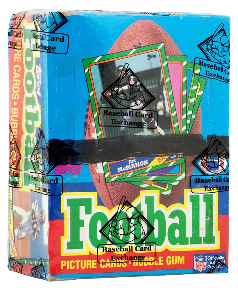 1986 Topps Football Wax Box BBCE Sealed 36 Packs Rice Young RC?: 1986 Topps Football Wax Box BBCE Sealed 36 Packs Rice Young RC? This is a sealed and professionally wrapped 1986 Topps Football Wax Box, containing 36 unopened packs of football cards. The box is auth