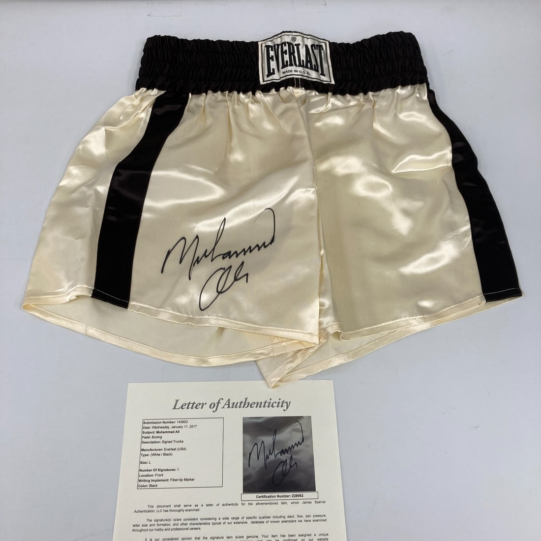 Muhammad Ali Signed Everlast Trunks with JSA COA (1 of 5)