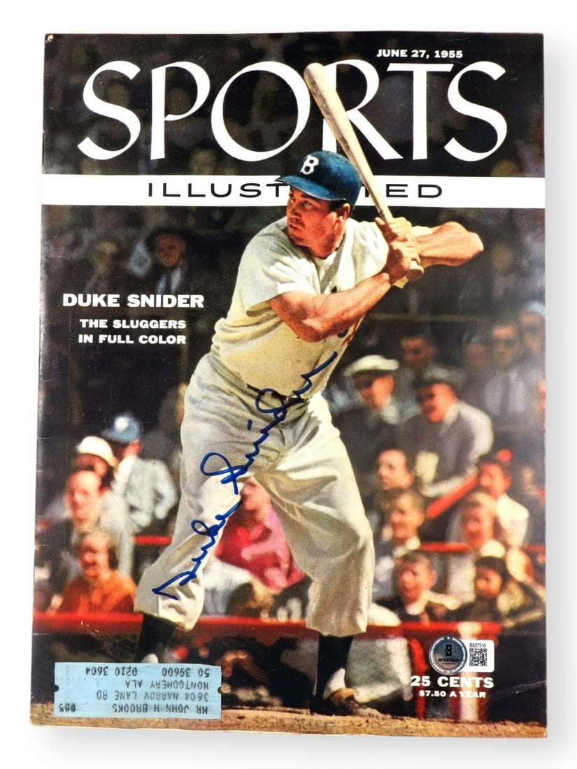 Duke Snider Autographed Sports Illustrated Magazine 1955 JSA Certified (1 of 3)