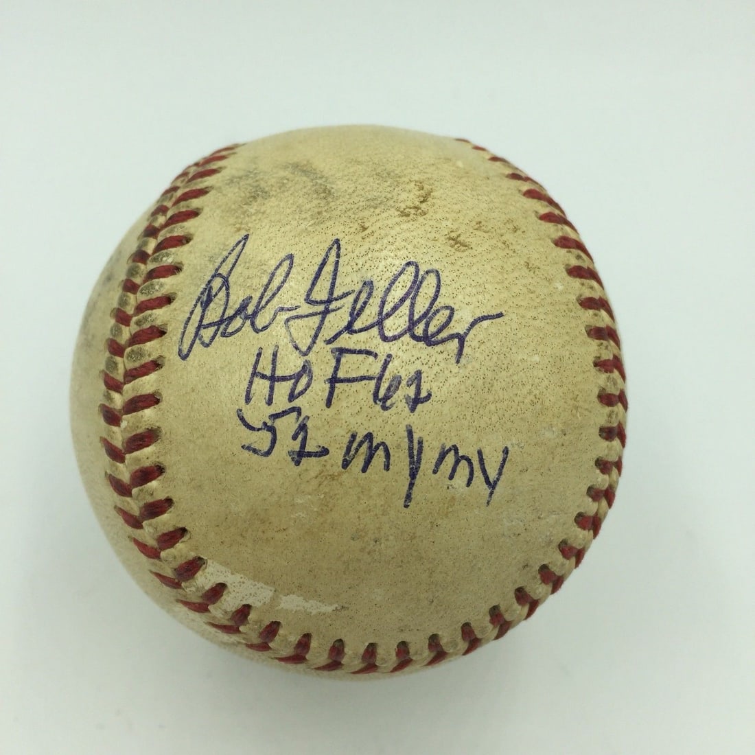 1952 Bob Feller Signed Baseball Inscribed My My JSA Authenticated (1 of 6)