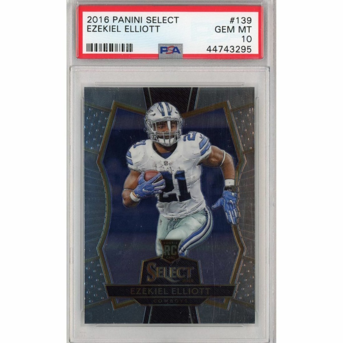 2016 Panini Select Ezekiel Elliott Rookie Card PSA 10 Graded (1 of 2)
