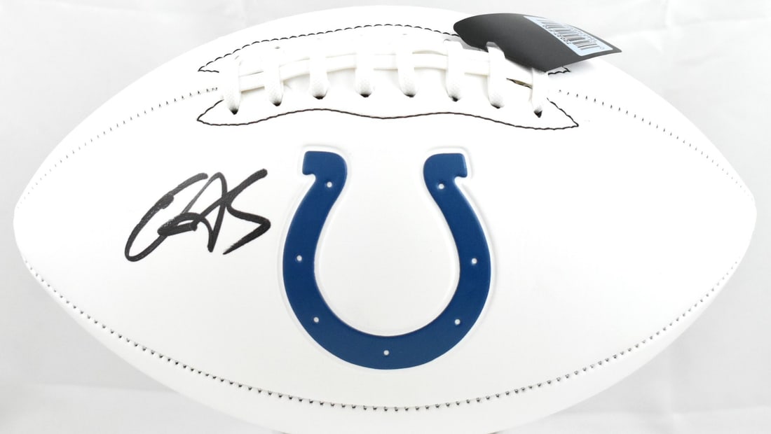 Edgerrin James Signed Colts Logo Football with Beckett Hologram (1 of 3)