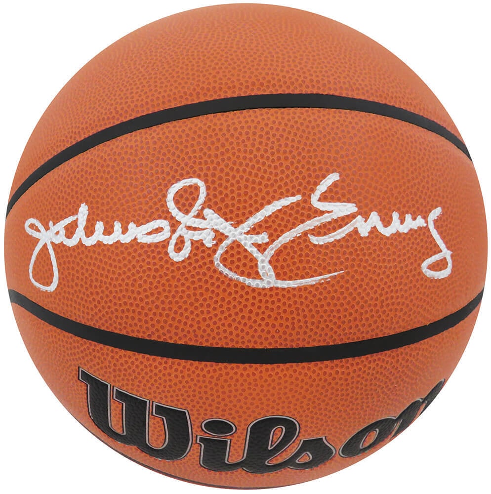 Julius Dr J Erving Signed Wilson NBA Basketball with COA (1 of 1)