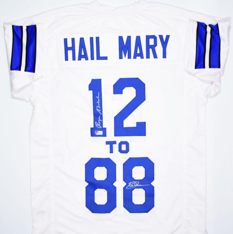 Roger Staubach Drew Pearson Autographed Jersey Dallas Cowboys Beckett Authenticated (1 of 12)