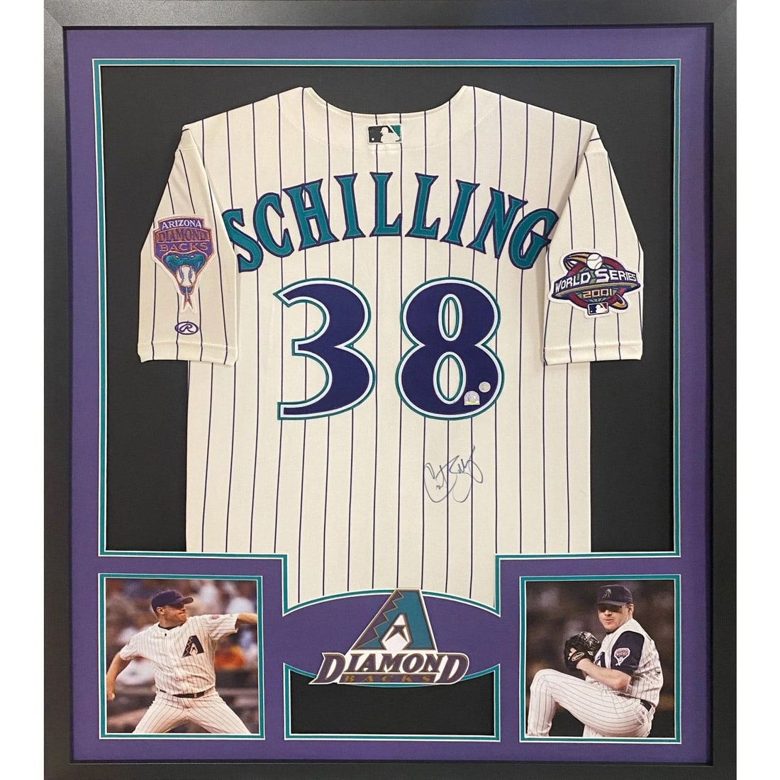 Curt Schilling Autographed Framed Jersey Arizona Diamondbacks MLB Authenticated (1 of 3)