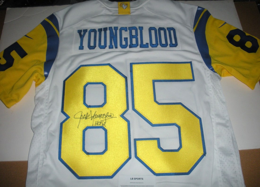 Signed Nike Los Angeles Rams Jersey Jack Youngblood with COA (1 of 2)