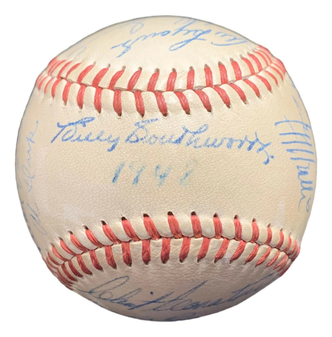 1948 Boston Braves Autographed Baseball Billy Southworth PSA/DNA: 1948 Boston Braves Autographed Baseball Billy Southworth PSA/DNA Celebrate baseball history with this authentic autographed baseball from Billy Southworth, a notable player of the 1948 Boston Braves,