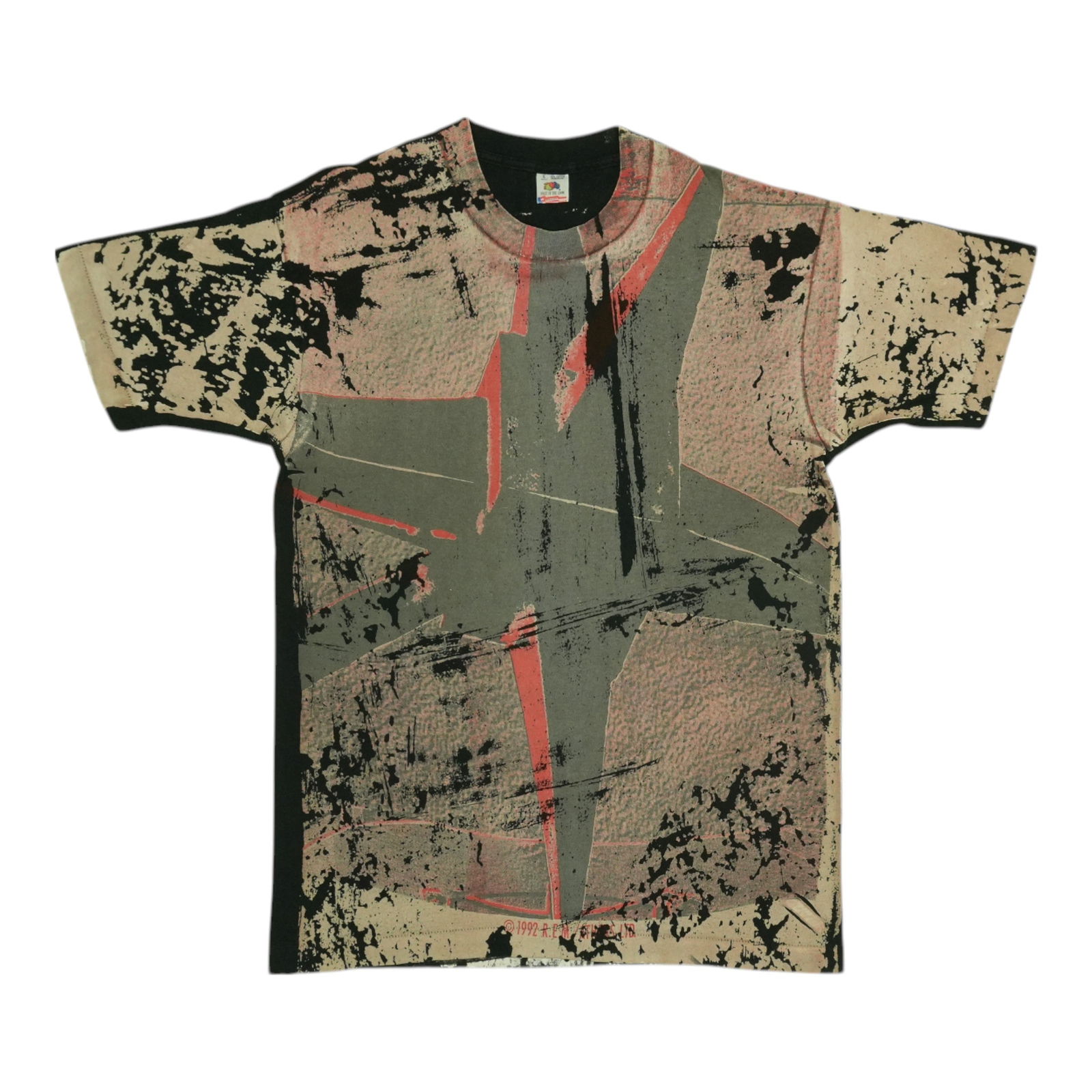 Vintage 1992 REM Automatic For The People All Over Print Cotton Shirt XL (1 of 3)