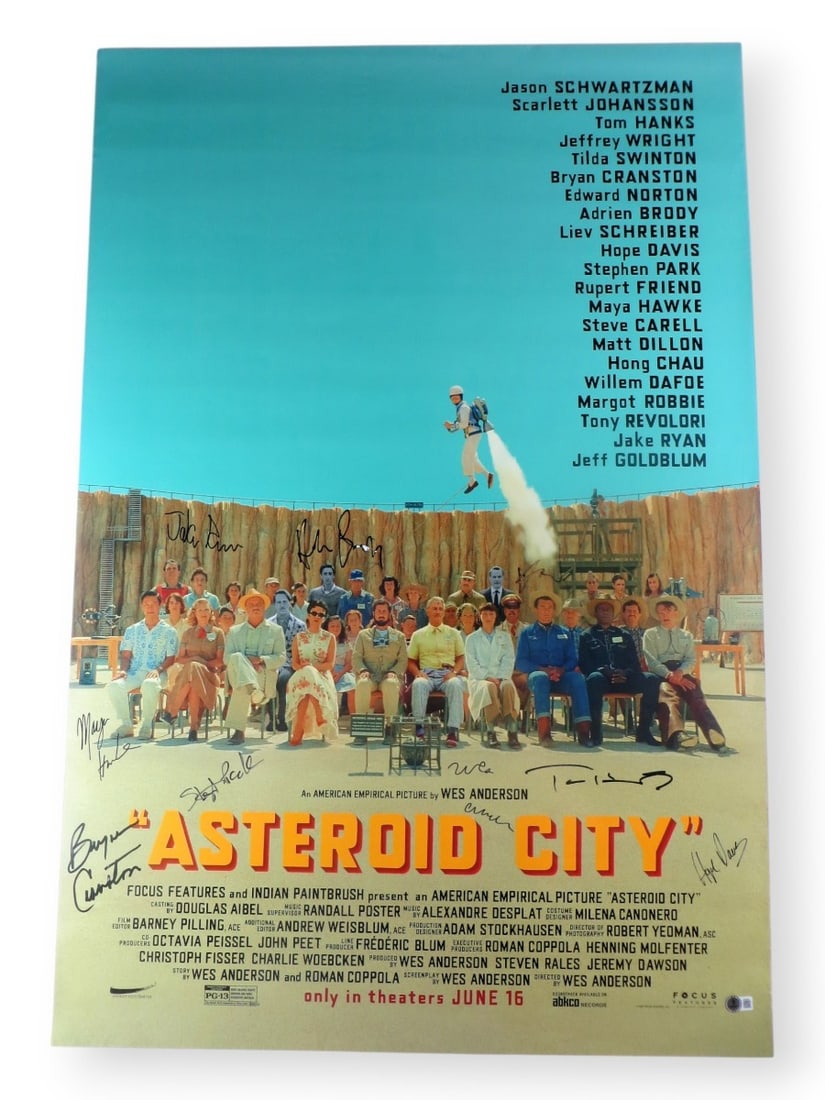 Asteroid City Cast Signed 27x40 Poster Beckett Authenticated (1 of 4)