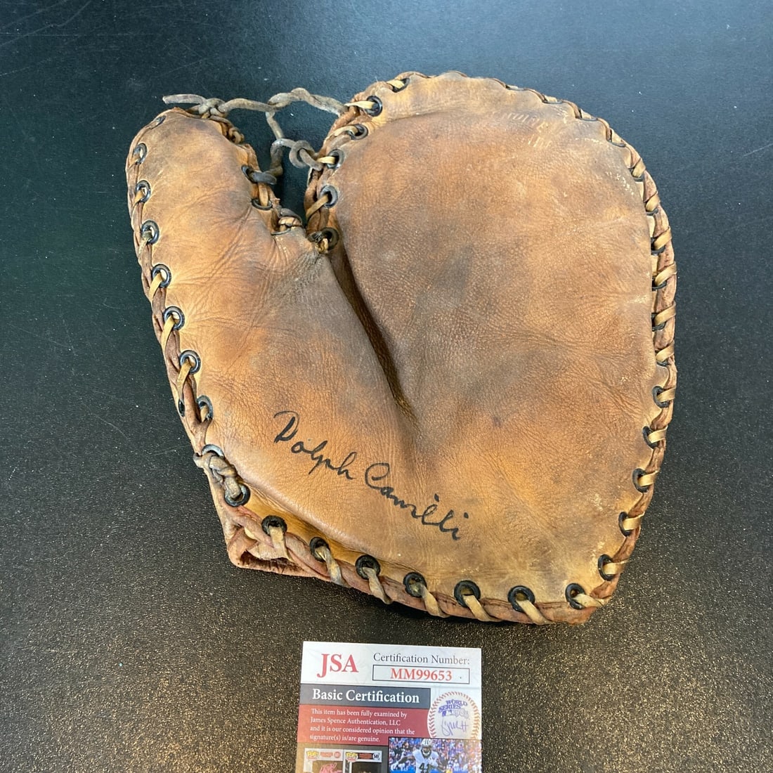 Dolph Camilli Signed 1940s Baseball Glove with JSA COA (1 of 6)