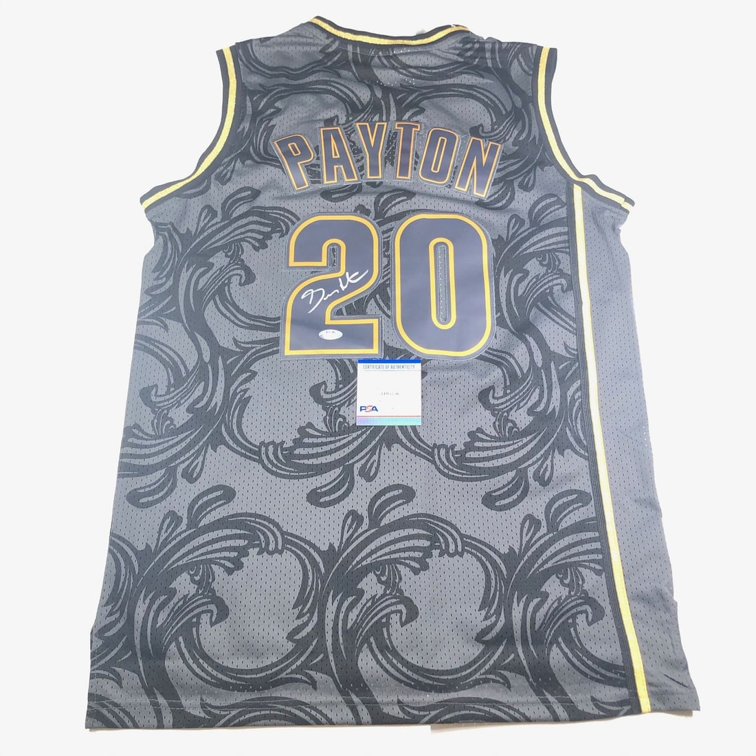 Gary Payton Autographed Jersey PSA/DNA Seattle Supersonics: Gary Payton Autographed Jersey PSA/DNA Seattle Supersonics This is an original jersey autographed by basketball legend Gary Payton, known for his remarkable career with the Seattle Supersonics. The au