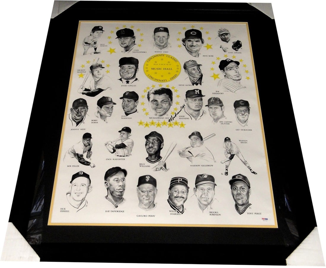 Muhammad Ali Signed 24x30 Photo Custom Framed PSA/DNA Authenticated (1 of 4)