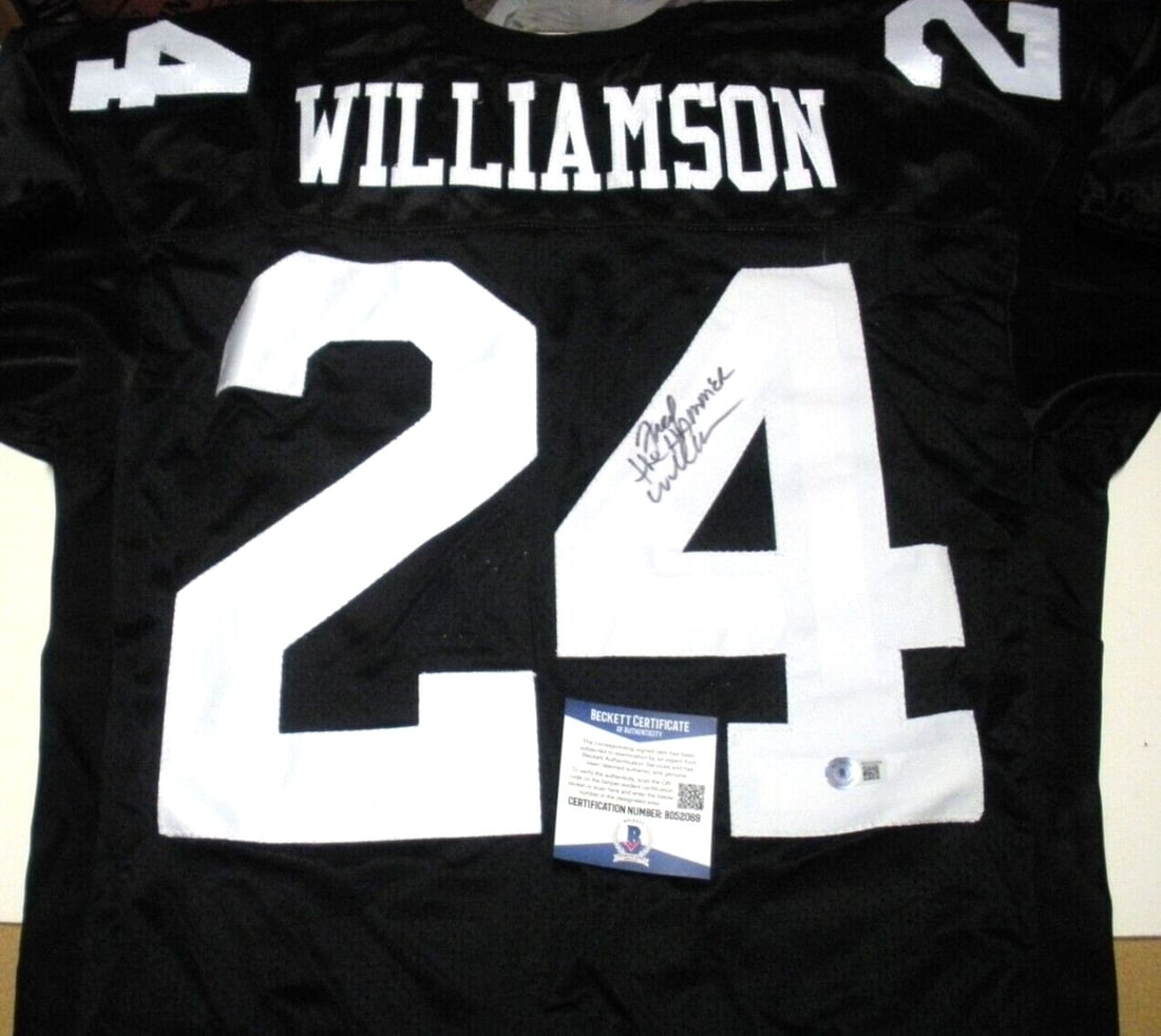 Fred Williamson Signed Rawlings Jersey with COA NFL Football (1 of 2)