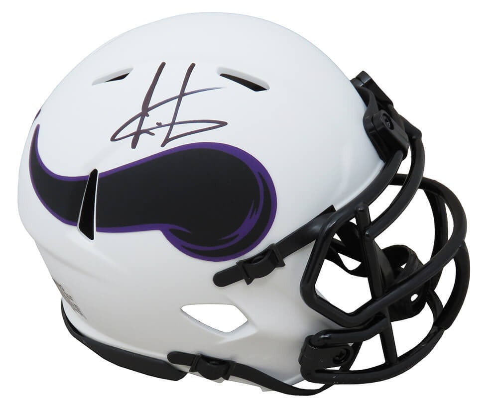 Cris Carter Signed Vikings Lunar Eclipse Mini Helmet with COA: Cris Carter Signed Vikings Lunar Eclipse Mini Helmet with COA Celebrate the legacy of Cris Carter with this signed Minnesota Vikings Lunar Eclipse white matte Riddell speed mini helmet. This original