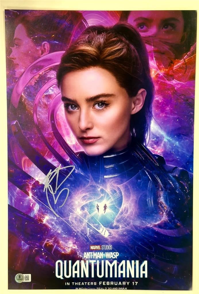 Kathryn Newton Signed 12x18 Photo Ant-Man Quantumania Beckett Authenticated: Kathryn Newton Signed 12x18 Photo Ant-Man Quantumania Beckett Authenticated This original 12x18 photograph features Kathryn Newton's autograph from the movie "Ant-Man and the Wasp: Quantumania." Authe