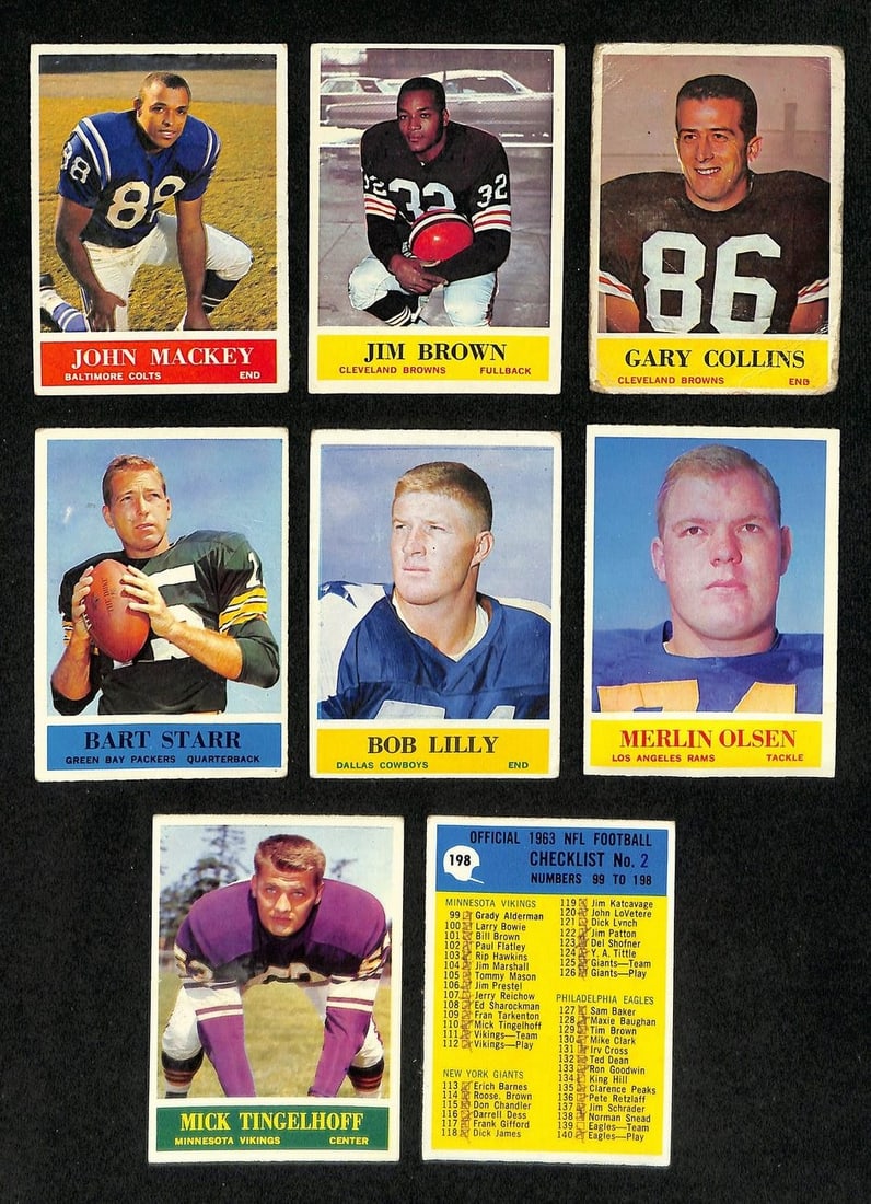 1964 Philadelphia Football Complete Card Set 1-198 Jim Brown Starr Olsen RC (1 of 12)