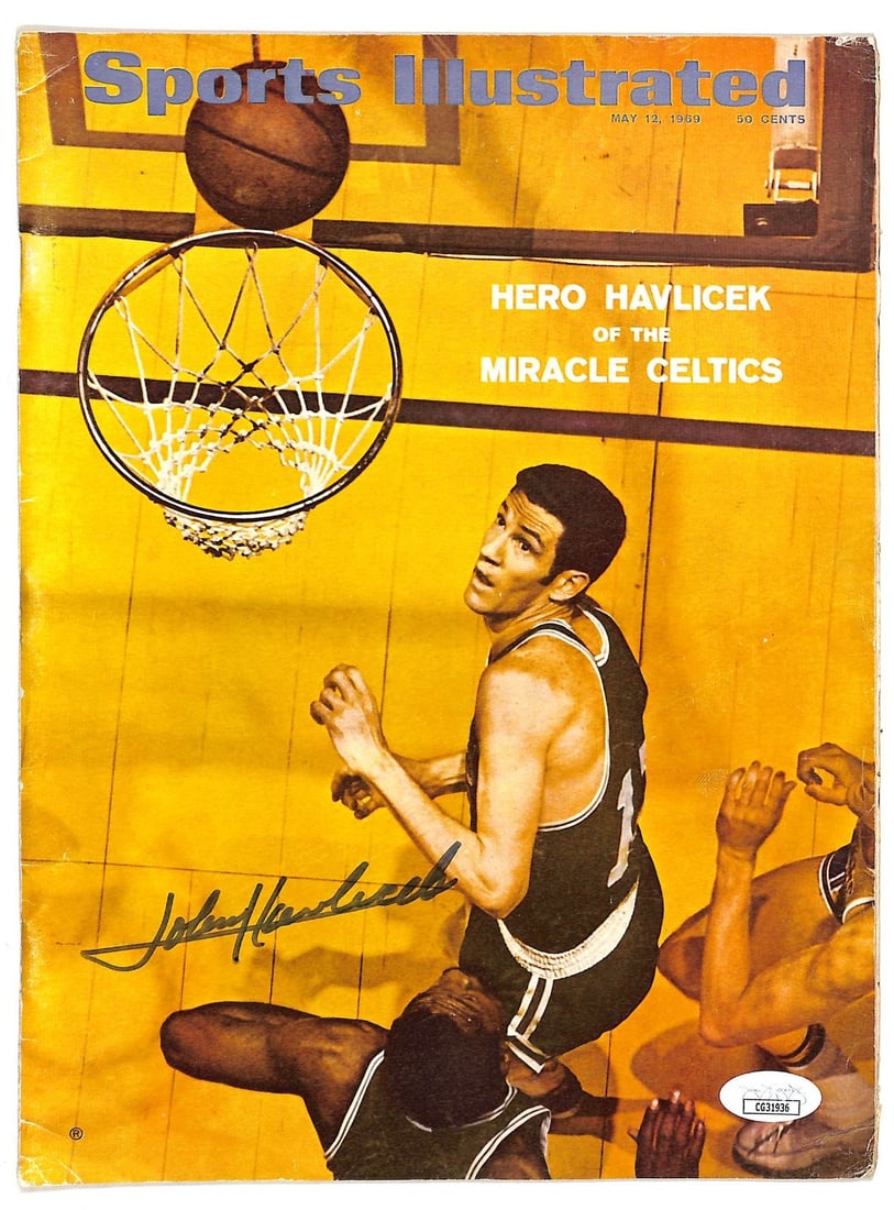 John Havlicek Signed Sports Illustrated Magazine JSA Boston Celtics (1 of 3)