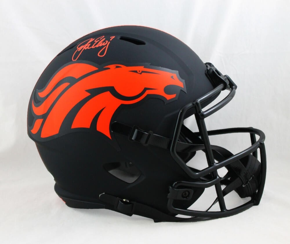 John Elway Signed Denver Broncos Eclipse Speed Helmet Beckett Authenticated (1 of 2)