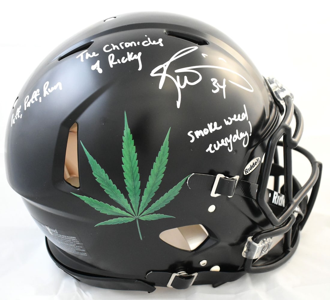 Ricky Williams Autographed Miami Dolphins Speed Helmet JSA W Silver: Ricky Williams Autographed Miami Dolphins Speed Helmet JSA W Silver This authentic full-size Speed helmet features the signature of Ricky Williams, a notable player for the Miami Dolphins. The helmet