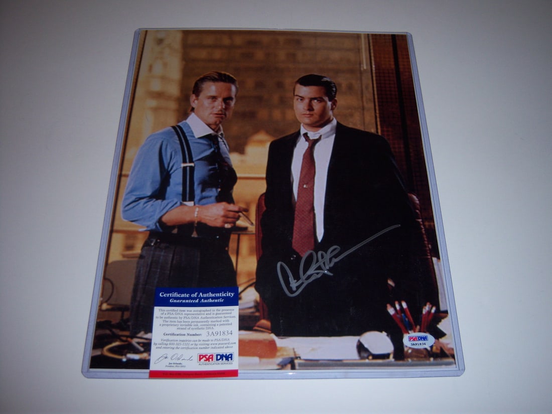 Charlie Sheen Signed 11x14 Photo PSA/DNA Wall Street Two and a Half Men (1 of 1)