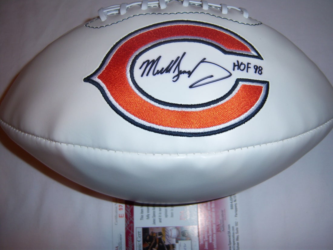 Signed Football Mike Singletary Chicago Bears HOF 1998 JSA COA (1 of 2)