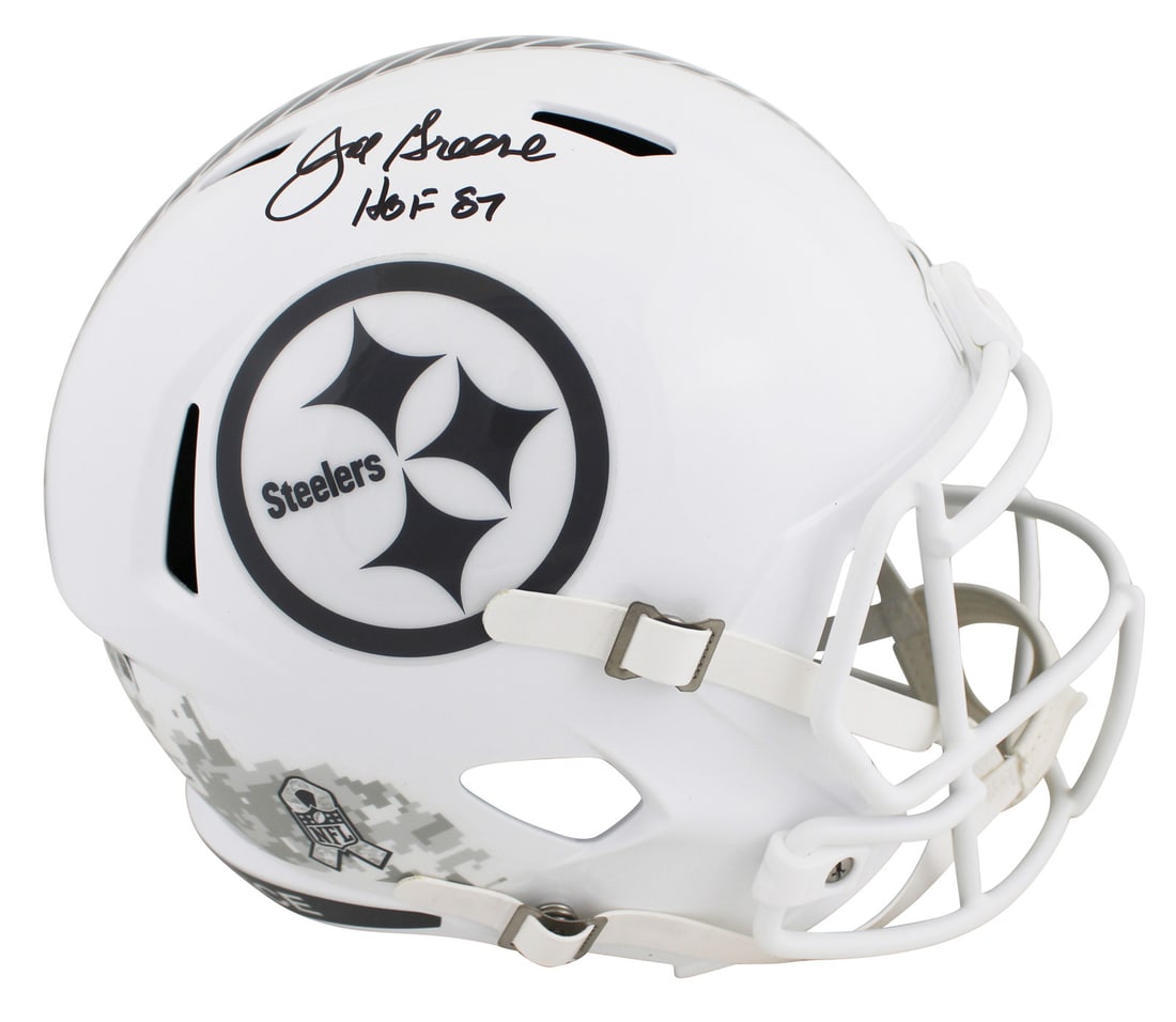 Joe Greene Signed Steelers HOF 87 Full Size Speed Helmet BAS Authenticated (1 of 3)