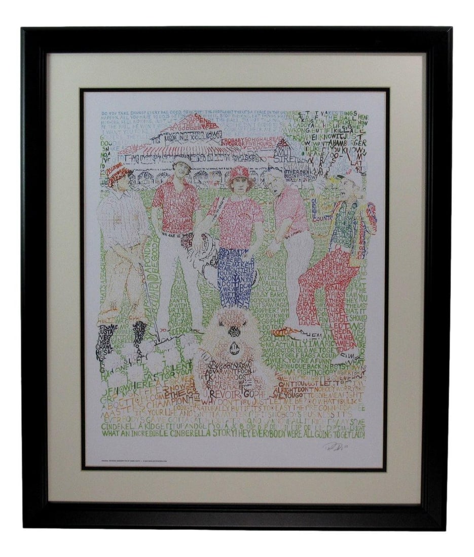 Caddyshack 16x20 Framed Word Art Color Print: Caddyshack 16x20 Framed Word Art Color Print This is an original Caddyshack 16x20 Word Art Color Print, beautifully framed to enhance any entertainment-themed space. The print captures the iconic esse