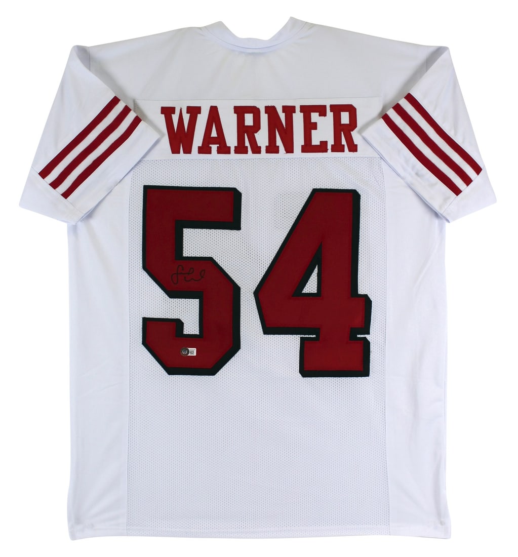 Fred Warner Signed San Francisco 49ers White Pro Jersey with BAS Authentication (1 of 7)