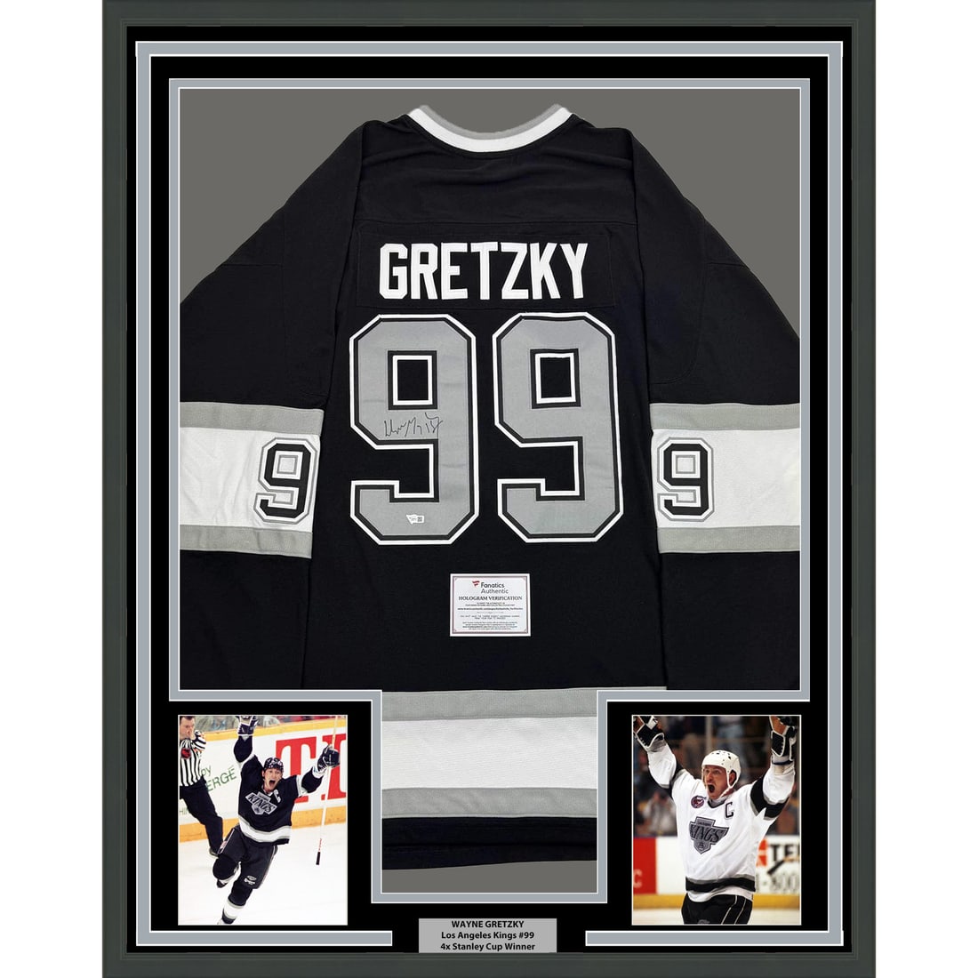 Wayne Gretzky Signed Framed Jersey Los Angeles Kings with Fanatics COA (1 of 2)