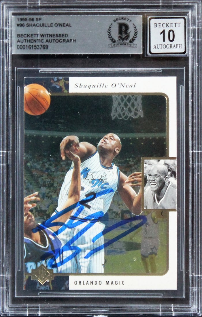 Shaquille O'Neal Signed 1995 SP #96 Card Auto 10 Beckett Authentic (1 of 2)
