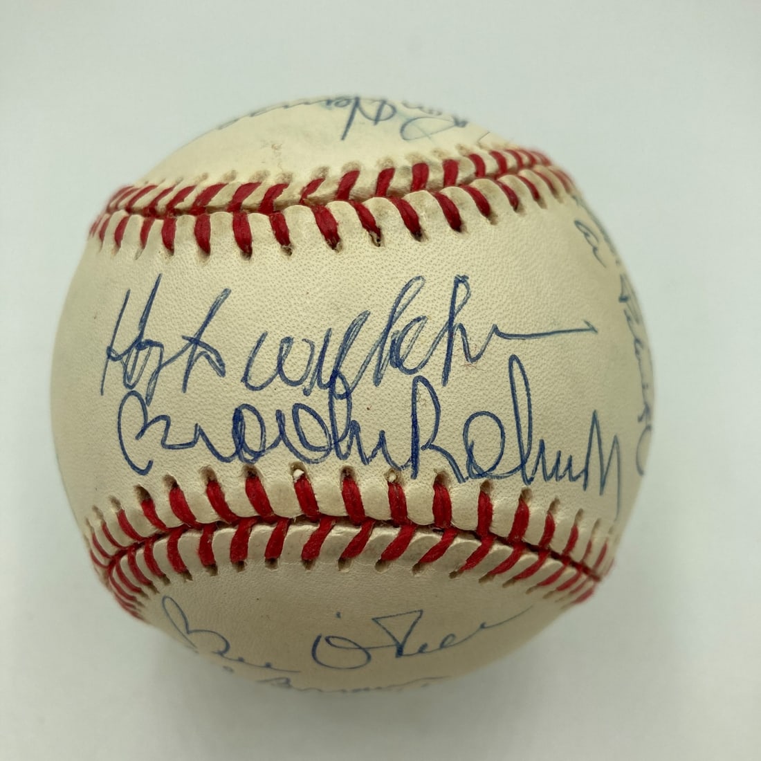 Multi Signed Brooks Robinson Orioles Baseball with 25 Signatures (1 of 6)