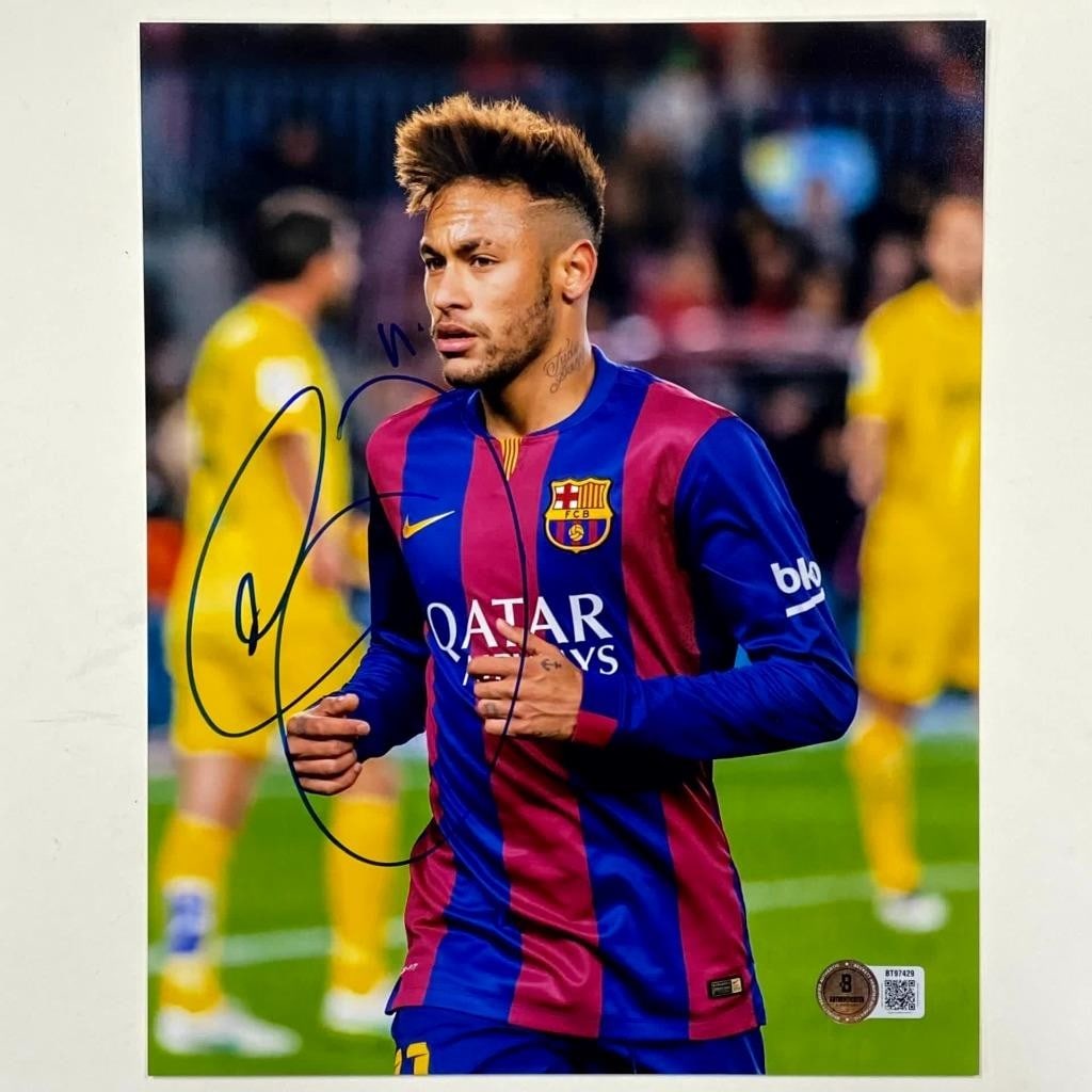 Autographed 8x10 Photograph Neymar with FC Barcelona BAS Beckett Certified (1 of 3)