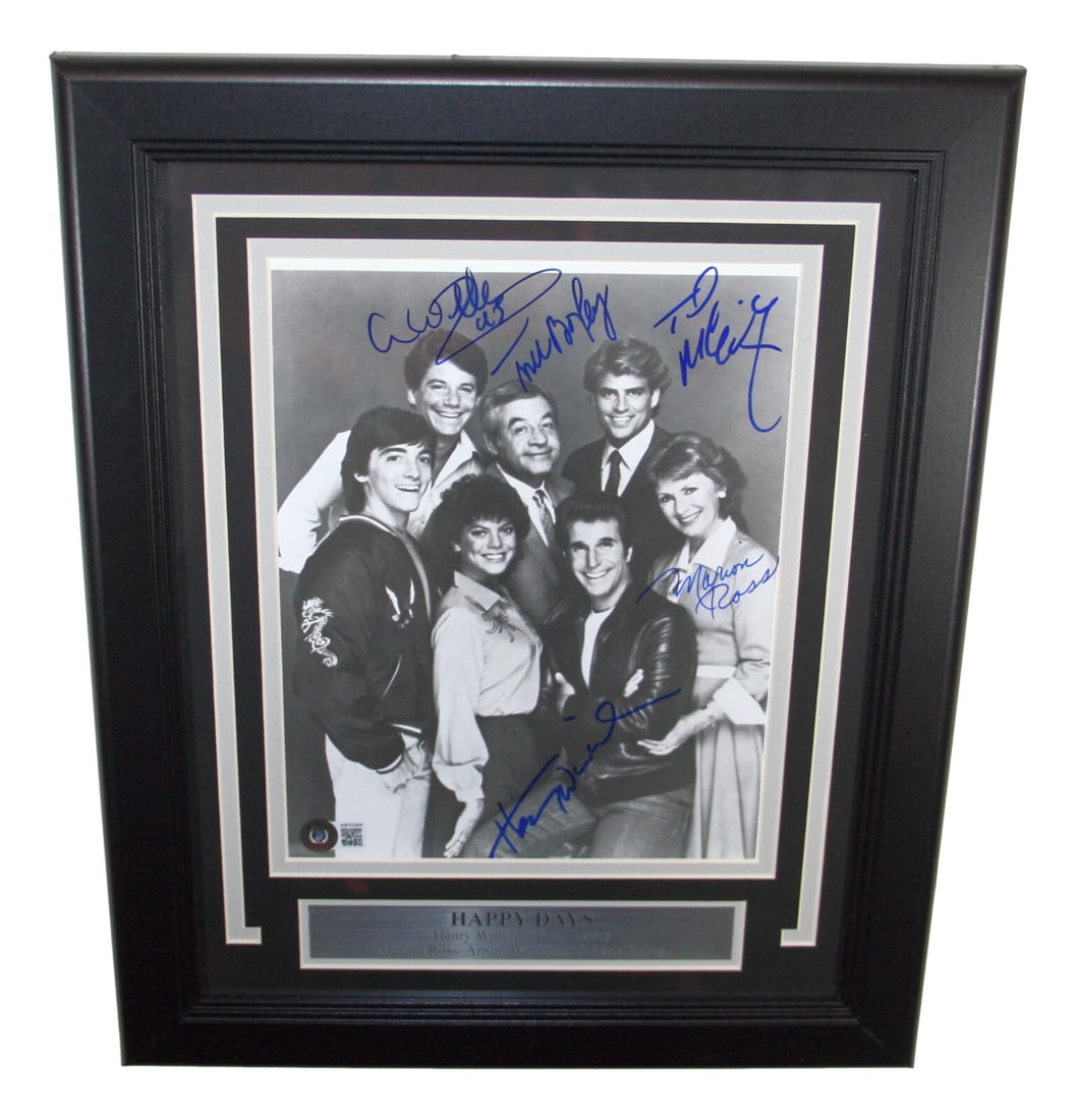 Happy Days Signed 8x10 Framed Photo by Winkler Bosley Ross BAS Authenticated (1 of 6)