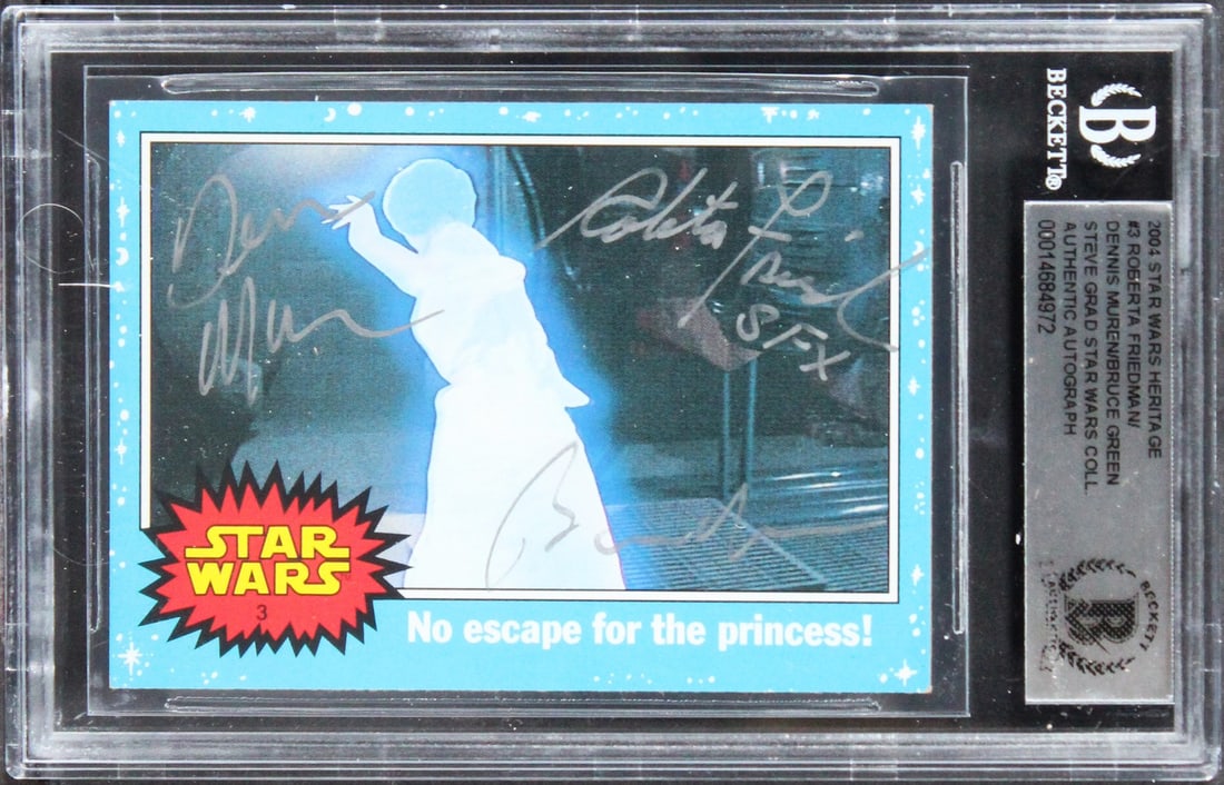 Star Wars Heritage #3 Card Signed by Friedman Muren Green Beckett Authenticated (1 of 2)