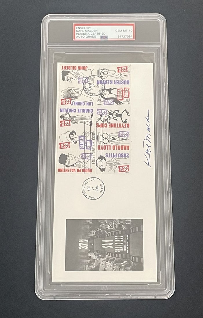 Karl Malden Signed Envelope PSA/DNA Authenticated Auto Grade 10 (1 of 2)