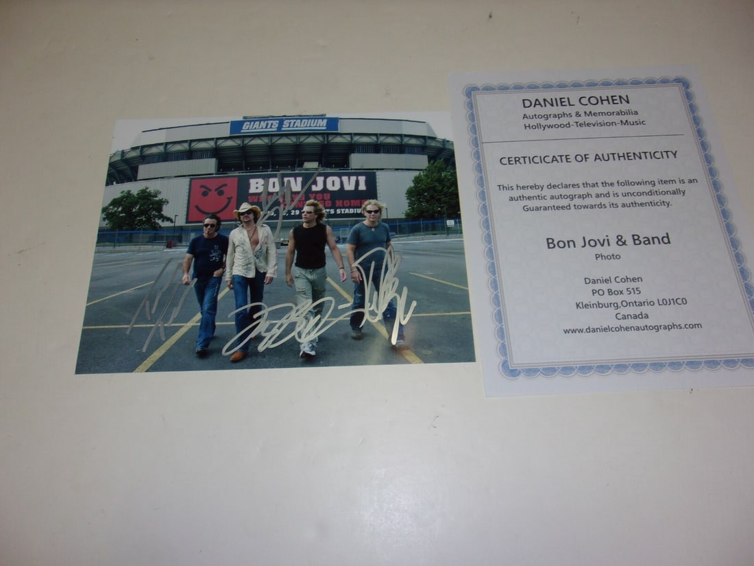 John Bon Jovi Signed 8x10 Photo with COA Featuring Band Members (1 of 1)