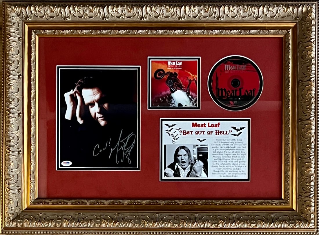 Meat Loaf Signed 8x10 Photo Custom Framed Display PSA Authenticated (1 of 5)