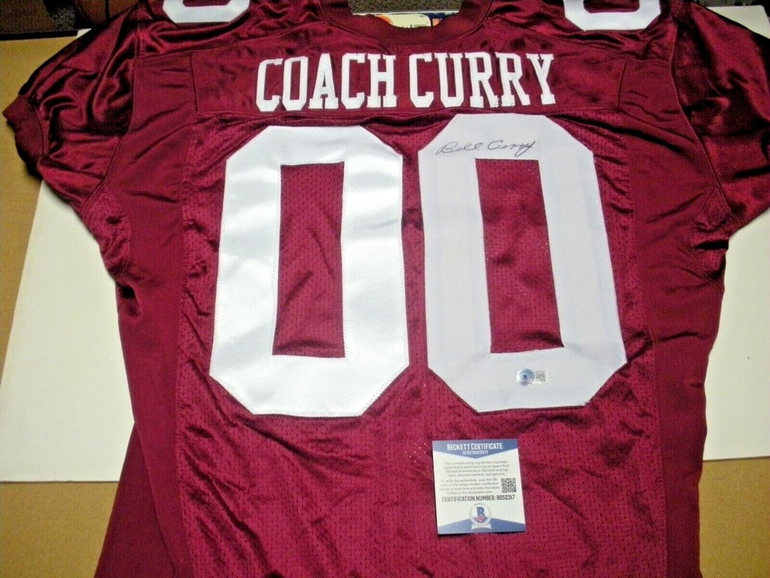Bill Curry Signed Alabama Crimson Tide Nike Jersey Beckett Authenticated (1 of 2)