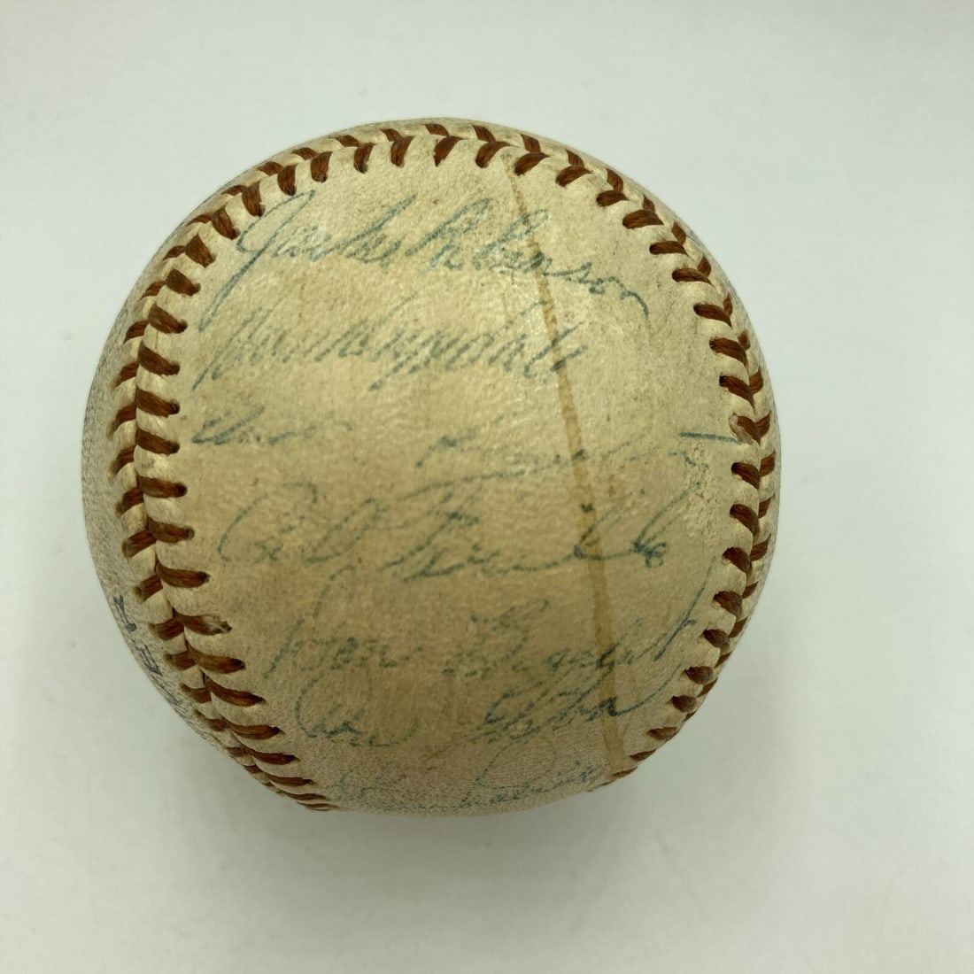 1957 Brooklyn Dodgers Signed Baseball with Jackie Robinson JSA COA (1 of 12)