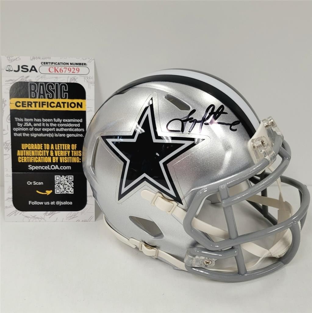 Dallas Cowboys mini helmet autographed by Troy Aikman with JSA authentication (1 of 4)