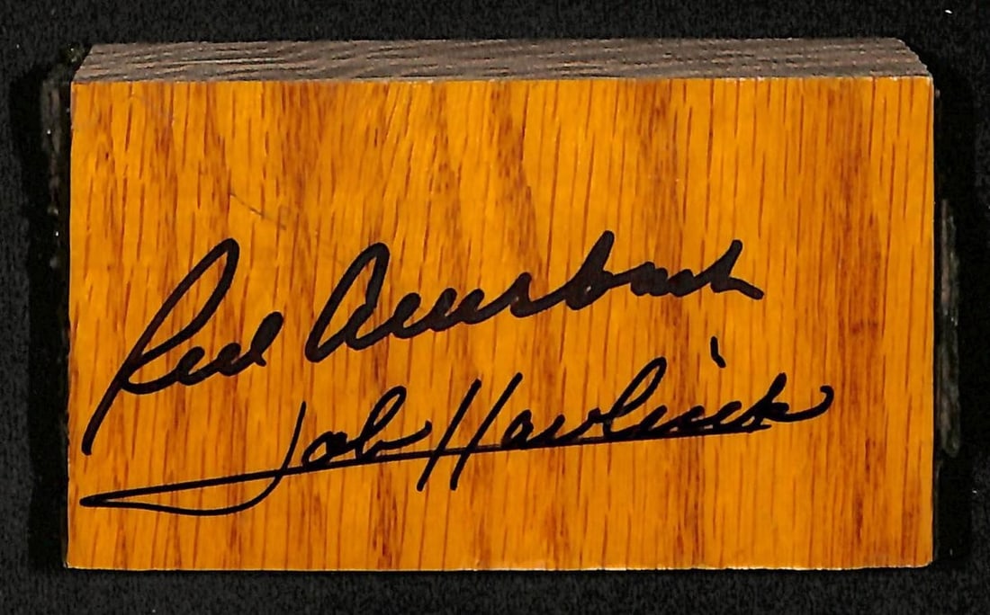 Boston Garden Parquet Floor Display Signed by Red Auerbach and John Havlicek PSA Authenticated (1 of 3)