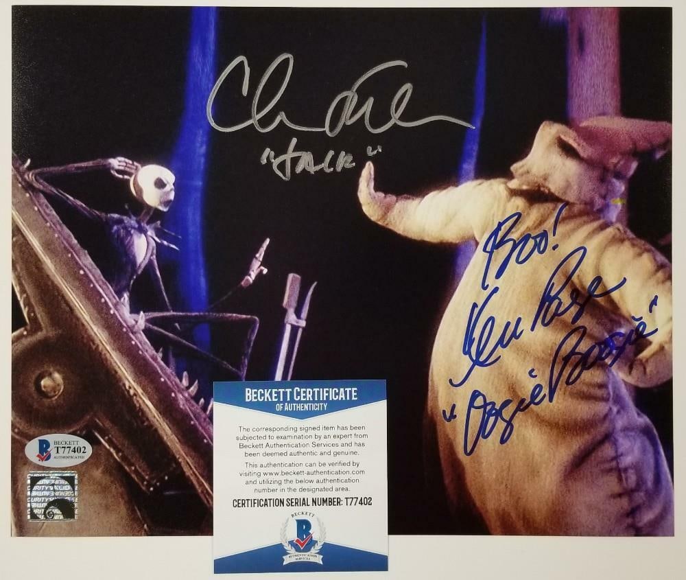 8x10 Nightmare Before Christmas Photo Signed by Chris Sarandon and Ken Page Beckett (1 of 1)