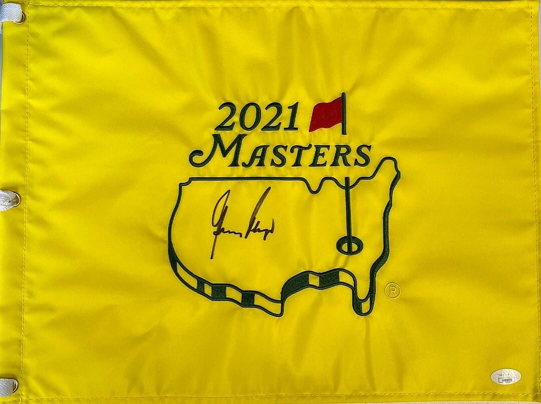 Gary Player Autographed 2021 Masters Pin Flag JSA AK80771 (1 of 2)