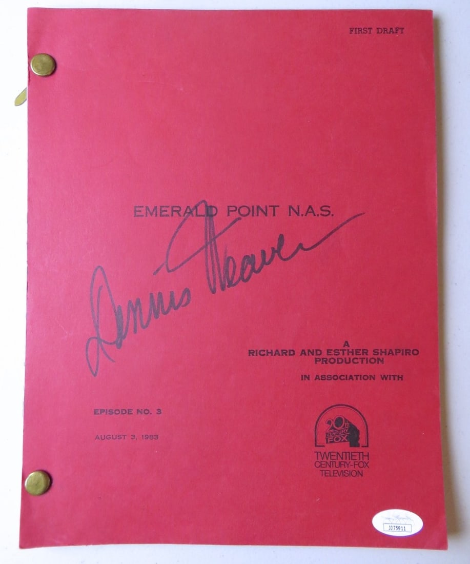Dennis Weaver Autographed 1983 Emerald Point N.A.S. TV Script JSA Authenticated (1 of 3)