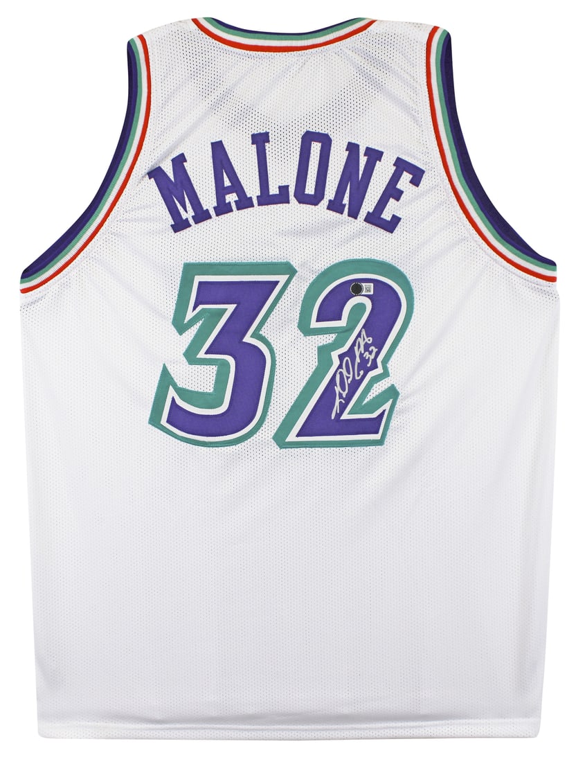 Karl Malone Signed Utah Jazz Jersey BAS Authenticated Pro Style (1 of 3)