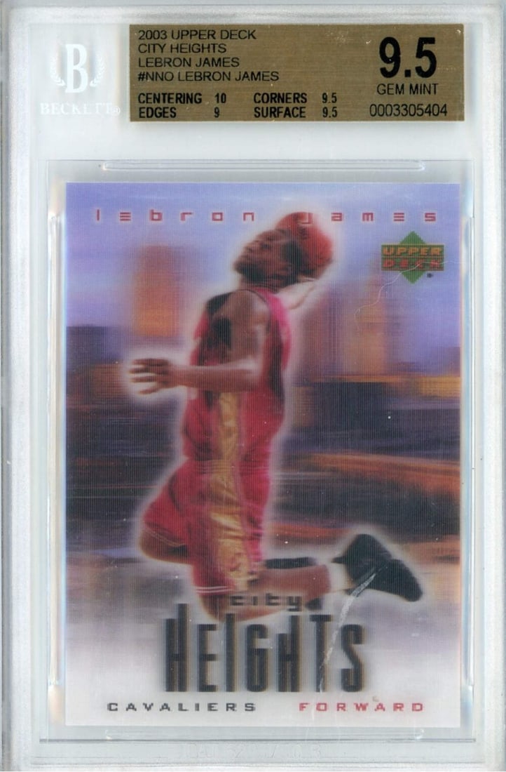 2003 Upper Deck LeBron James City Heights RC Basketball Card BGS 9.5 (1 of 2)