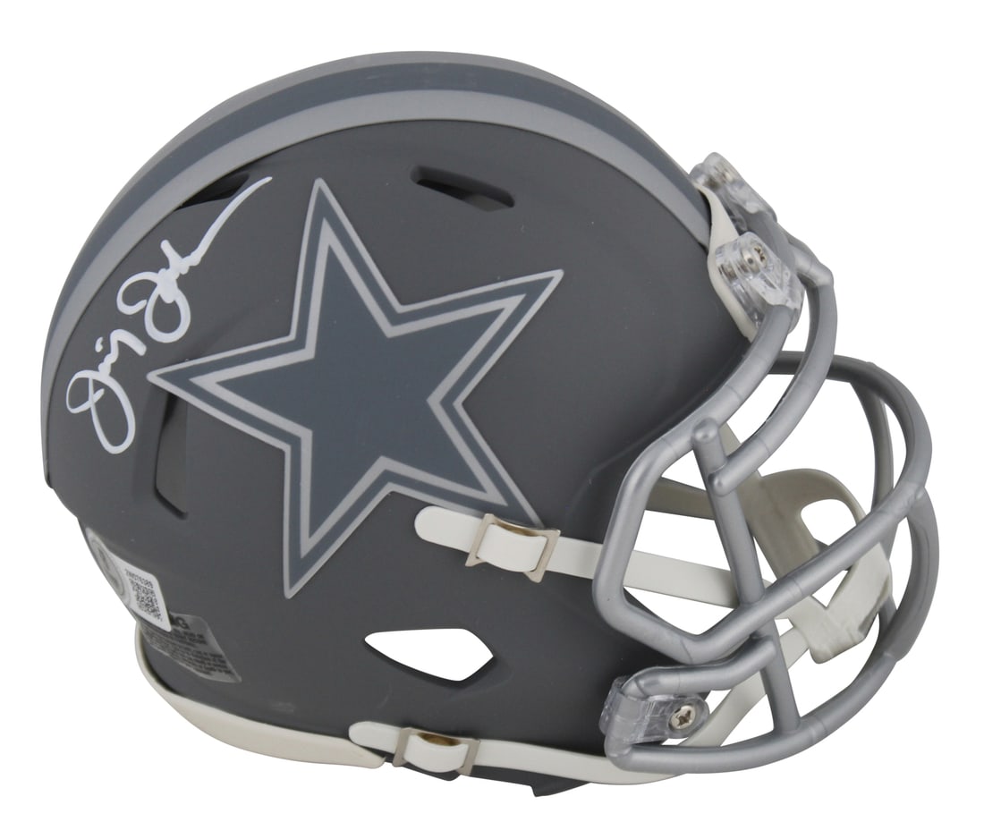 Dallas Cowboys Jimmy Johnson Signed Slate Speed Mini Helmet BAS Authenticated (1 of 2)