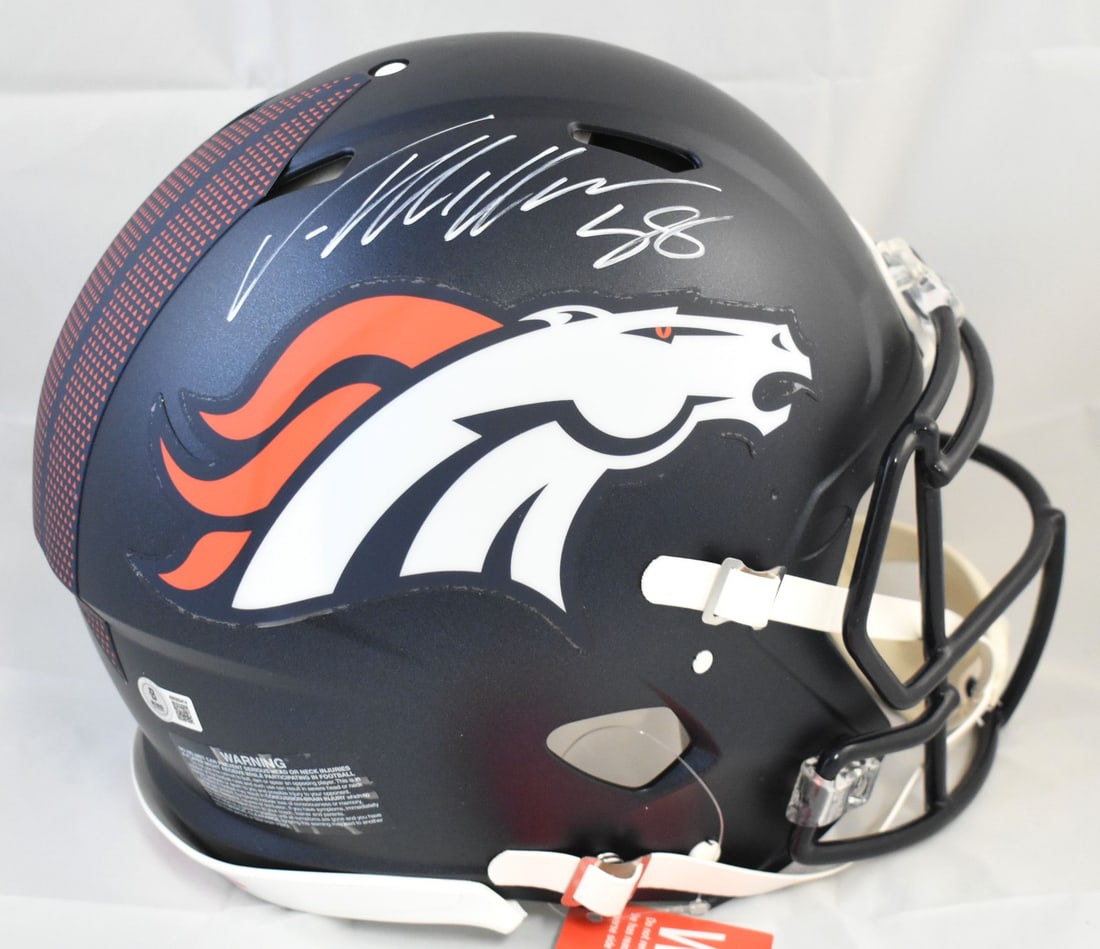 Denver Broncos Speed Authentic Helmet Signed by Von Miller with Beckett W Holo (1 of 5)