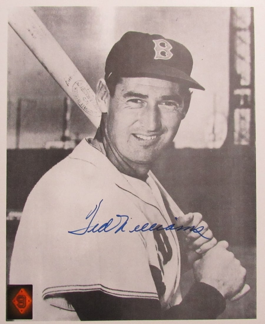 Ted Williams HOF Autographed 11x14 B/W Photo with Green Diamond Hologram: Ted Williams HOF Autographed 11x14 B/W Photo with Green Diamond Hologram This is an original, autographed 11x14 black and white photo of Ted Williams, one of baseball's greatest legends, known for his